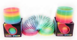 60 Wholesale Rainbow Colored Plastic Magic Spring