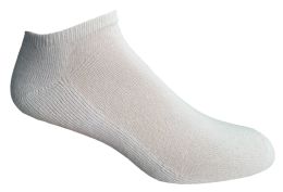 Yacht & Smith Men's No Show Ankle Socks, Cotton Terry Cushioned, Size 10-13 White