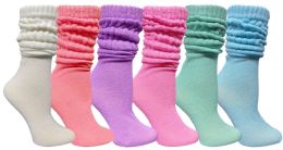 Wholesale Yacht & Smith Slouch Socks For Women, Assorted Pastel Size 9-11 - Womens Crew Sock	