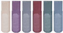 Yacht & Smith Multi Purpose Diabetic Assorted Colors Rubber Silicone Gripper Bottom Slipper Sock Size 9-11