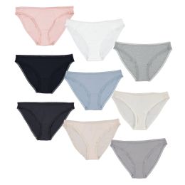 Yacht & Smith Womens Cotton Lycra Underwear, Panty Briefs, 95% Cotton Soft Assorted Colors, Size Medium - Samples
