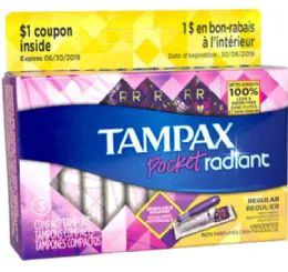 18 Wholesale Radiant Regular Tampons Box Of 3
