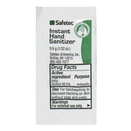 576 Pieces Safetec Instant Hand Sanitizer With Aloe Vera Travel Size 0.9 gm - Hygiene Gear