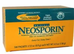 144 Packs Travel Size Neosporin Ointment Foil Pack 0.9 Gm. Foil Pack - First Aid Gear