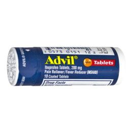 12 Pieces Travel Size Advil Ibuprofen Vial Of 10 - First Aid Gear