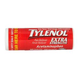 12 Pieces Travel Size Tylenol Extra Strength Vial Of 10 - First Aid Gear