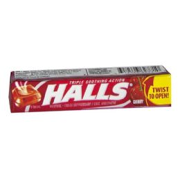 40 Wholesale Cough Relief Halls Cough Suppressant Cherry Drops Stick Of 9 Drops
