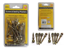 96 Units of 150g Screws And Sealing Washers - Drills and Bits