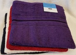 36 Pieces 27x54 Heavy Assorted Colors Bath Towel - Towels