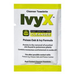 25 Pieces Poison Oak & Ivy PosT-Contact Cleanser Towelettes - 7.8 Gm. - First Aid Gear