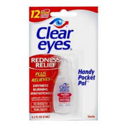 12 Pieces Travel Size Redness Relief Eye Drops - 0.2 Oz. - First Aid Gear