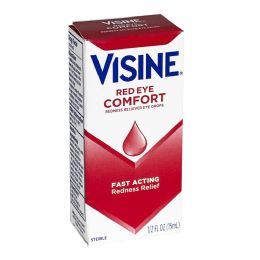 24 Wholesale Visine Red Eye Comfort Drops 0.5 Oz.