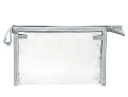 30 Wholesale Clear Vinyl Gusseted Zippered Pouch