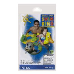 48 Wholesale Swim Ring - Intex Swim Ring With Animal Head Ages 3 To 6