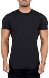 12 of Men's Cotton Short Sleeve T-Shirt Size 4X-Large, Black