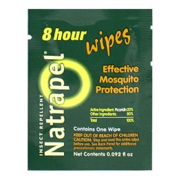 24 Wholesale 8 Hour Insect Repellent - One Individually Wrapped Wipe