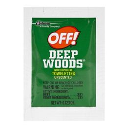12 Wholesale Travel Size Deep Woods Insect Repellent Towelettes - Pack Of 1 Foil Packet