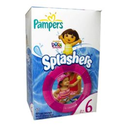 10 Wholesale Pampers Splashers - Pampers Splashers 6 Pack Of 17