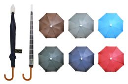 24 Wholesale Umbrella With Telescopic Cover (solid Colors)