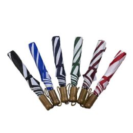 18 Wholesale Umbrella - Rainstoppers Automatic Open Striped Color Umbrella 16 Inch
