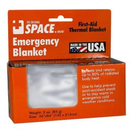 12 Wholesale Emergency Blanket - Space Brand Emergency Blanket 56 Inch X 84 Inch