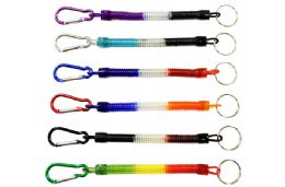 84 Pieces Coil Keychain With Carabiner - Key Chains