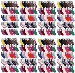 Yacht & Smith Women's Striped Assorted Colors Warm & Cozy Fuzzy Sock