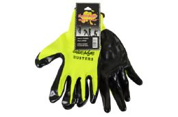 48 of HI-Vis Yellow Nitrile Work GloveS-Large