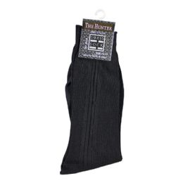 Men's Poly - Blend Black Dress Socks - 1 Pair