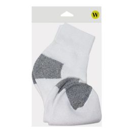 12 Pieces Women's Quarter Cotton Blend Sport Socks - 1 Pair - Womens Ankle Sock