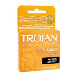 Ultra Ribbed Condoms - Box Of 3