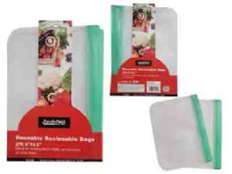 144 Pieces 2pc Reusable Ziplock Bags - Bags Of All Types