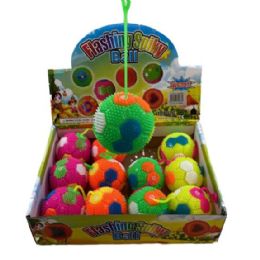 72 Wholesale 3" Squeeze Yoyo Spike Ball With Lights [sport]