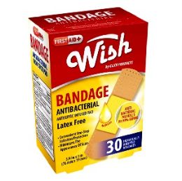 72 Packs 30ct Antibacterial Bandage - First Aid and Bandages
