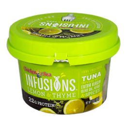 6 Pieces Infusions Lemon & Thyme Tuna - 2.8 Oz. W/fork - Food & Beverage Gear