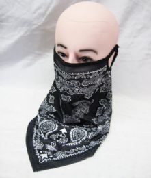 48 Pieces Ear Loops Face Balaclava Warm Neck Gaiter Outdoor Uv Dust Wind Face Scarf In Black - Face Mask