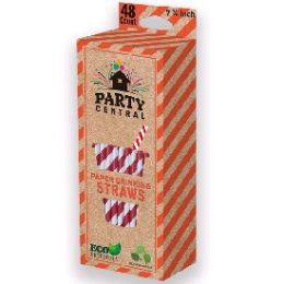 72 Packs 48ct Paper Drinking Straw - Straws and Stirrers