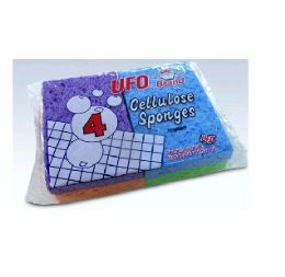 48 Wholesale 4 Pack Ufo Cellulose Sponges