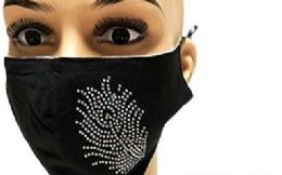 24 Wholesale Black Color Cotton Face Mask Feather