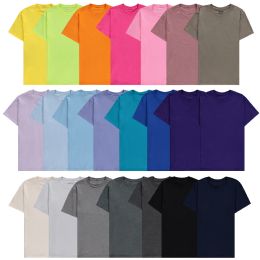 24 Pieces Mens Cotton Short Sleeve T-Shirts, Bulk Crew Tees For Guys, Mixed Bright Colors Size 3xl - Mens T-Shirts