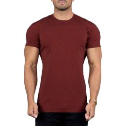 36 Pieces Socksnbulk Mens Cotton Crew Neck Short Sleeve T-Shirts In Red (36 Pack Solid Red Tees, 3X-Large) - Mens T-Shirts