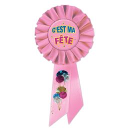 6 Pieces C'est Ma Fete (Birthday Girl) Rosette - Bows & Ribbons