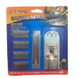 48 Pieces Safety Scraper With 5 Blades - Box Cutters and Blades
