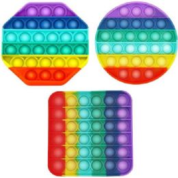24 Wholesale Push Pop Fidget Toy [rainbow 3 Styles]