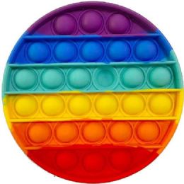 24 Wholesale Push Pop Fidget Toy [rainbow Circle]