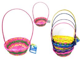 36 Units of Easter Basket Oval Woven - Easter