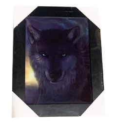 12 Wholesale Dark Wolf Canvas Picture