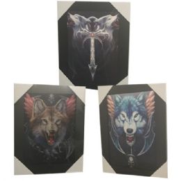 12 Wholesale Santanic Wolves Canvas Picture Wall Art