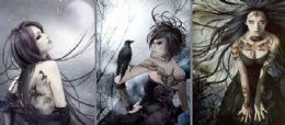 12 Pieces Goth Girl Canvas Picture Wall Art - Wall Decor