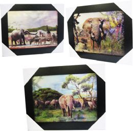 12 Wholesale Tri Elephant Canvas Picture Wall Art